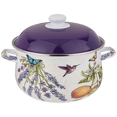 Кастрюля эмалированная 5 л с крышкой Agness Provence 934-549