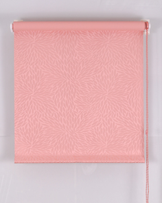 Рулонная штора Blackout, размер 45х160 см, имитация жаккарда подсолнух, цвет розовый No Brand