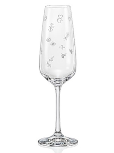 Бокалы для шампанского Crystalex Жизель 75145 190 мл 6 шт