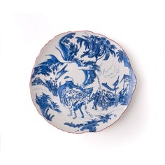 Тарелка Seletti Blue Chinoiserie 11203 d.28 Дизайнерская посуда из фарфора