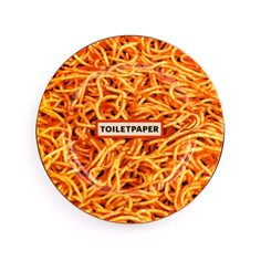 Тарелка Seletti Spaghetti Gold Border 16933 d.27 Дизайнерская посуда из фарфора