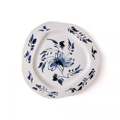 Тарелка Seletti English Delft 11201 d.28 Дизайнерская посуда из фарфора