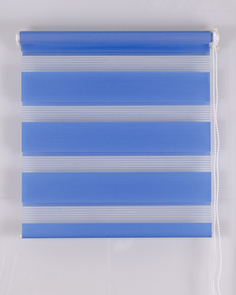 Рулонная штора День и Ночь, размер 120х160 см, цвет синий No Brand