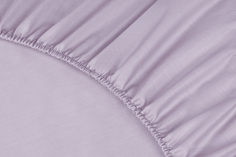 Простыня натяжная на резинке 160х200х23 Ecotex Моноспейс, сатин, сиреневый
