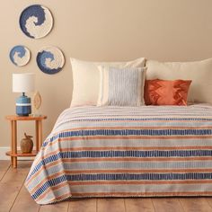 Покрывало Bella Maison Cooper 200x220 хлопок синий