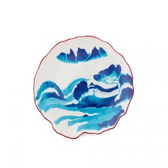 Десертная тарелка Seletti Melting Landscape d.21 Дизайнерская посуда из фарфора