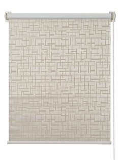 Рулонная штора Primedeco, "Лабиринт", дымчатый белый, 60х170