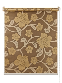 Рулонная штора Primedeco, "Bloom", монохром коричневый, 160х170