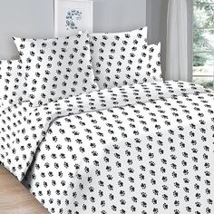 Простыня Традиция Лапки черн. бязь 150 x 217