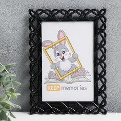Фоторамка Keep memories L-7 10х15 см, чёрный (пластиковый экран) Мирам
