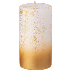 Свеча столбик Bronco 10х5 см, цвет золотой
