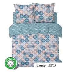 Постельное белье евро из поплина АРТПОСТЕЛЬ Куба арт. 914
