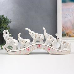 Сувенир "Пять слонов на дуге" 10,5х29,5х5 см Sima-Land