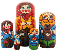 Матрешка За грибами 16242, 5 мест, 18 см NO Name