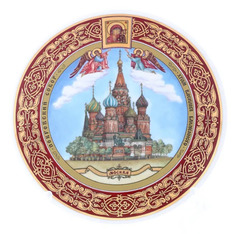 Декоративная тарелка, Храм Василия Блаженного, 24 см NO Name