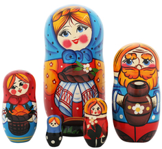 Матрешка Каравай 16240, 5 мест, 18 см NO Name