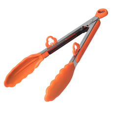 Щипцы силиконовые Kamille КМ-7511 с ручками 23см из нержавеющей стали оранжевый