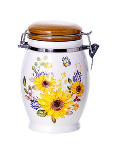 Банка для сыпучих Loraine Подсолнух набор 2 шт с крышкой 30303