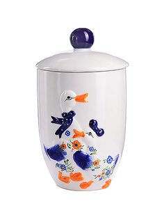 Банка для сыпучих Loraine Гуси набор 2 шт с крышкой 21573