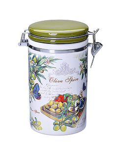 Банка для сыпучих Loraine Олива набор 2 шт с крышкой 28154