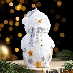Свеча декоративная "Снеговичок", 6x5,5x11 см, белый No Brand