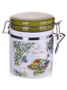 Банка для сыпучих Loraine Олива набор 4 шт с крышкой 28153