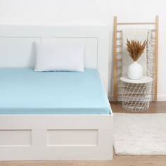 Простыня Этель цвет голубой, 150х220 см, 125 г/м2, бязь, хлопок 100%