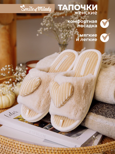 Тапочки женские Smile of Milady 78-267 отк бежевые 38-39 RU