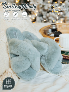 Тапочки женские Smile of Milady 352-165 отк бирюзовые 40-41 RU