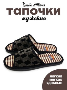 Тапочки мужские Smile of Mister 22-045 отк черные 40-41 RU