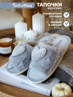 Тапочки женские Smile of Milady 78-267 отк серые 36-37 RU