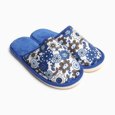 Тапочки женские Smile of Milady 9801598 синие 40-41 RU