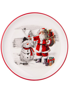 Тарелка закусочная Agness Новый год! керамическая 21 см 358-2135