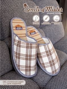 Тапочки мужские Smile of Mister А-89-001 зак коричневые 40-41 RU