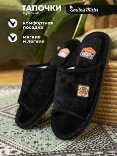 Тапочки мужские Smile of Mister А160-015 отк черные 40-41 RU