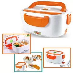 Ланч бокс для еды с подогревом от сети контейнер Electric Lunch Box Оранжевый Da Privet