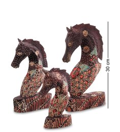 Фигурка Лошадь набор из трех 25,20,15 см (батик, о.Ява) 10-013 113-402379 Decor and Gift
