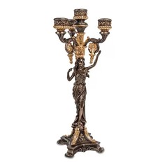 Канделябр в древнеримском стиле Veronese Девушка bronze/gold WS-689/ 2