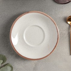 Блюдце для чайной чашки Beige, d=16 см, цвет бежевый No Brand