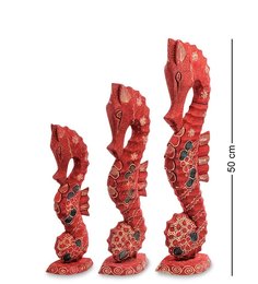 Фигурка Морской конек набор из трех 50,40,30 см (батик, о.Ява) 10-017 113-402383 Decor and Gift