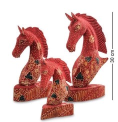 Фигурка Лошадь набор из трех 25,20,15 см (батик, о.Ява) 10-014 113-402380 Decor and Gift