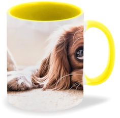 Кружка CoolPodarok Щенок на бежевом коврике