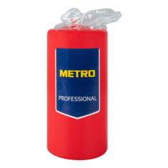 Свеча декоративная круглая Metro Professional 4x9 см красная