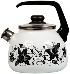 Чайник Vitrosse Tango эмалированный со свистком 3,0л белоснежный 1RC12
