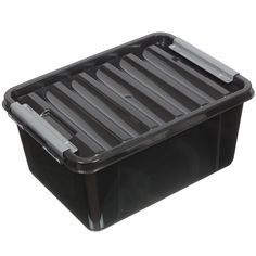 Ящик с крышкой для хранения "FULL BLACK", 15 л., 41х29,5х18,3 см., С50804 Полимербыт