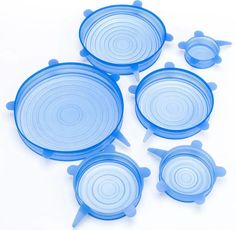 Силиконовые растягивающиеся крышки для посуды набор 6 шт Sabaun