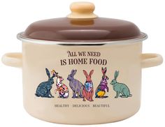Кастрюля эмалированная Appetite Зайцы цилиндрическая 2,0л