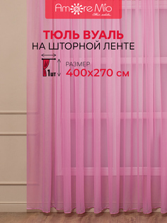 Тюль Amore Mio 2053 400x270 см розовая