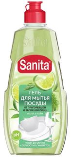 Гель для мытья посуды Sanita Матча-лайм, 450 г, 2 шт.