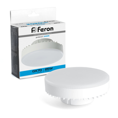 Лампочка cветодиодная FERON арт.38270, LB-474, 25W, 230V, GX70 6400К, таблетка, уп. 5 шт.